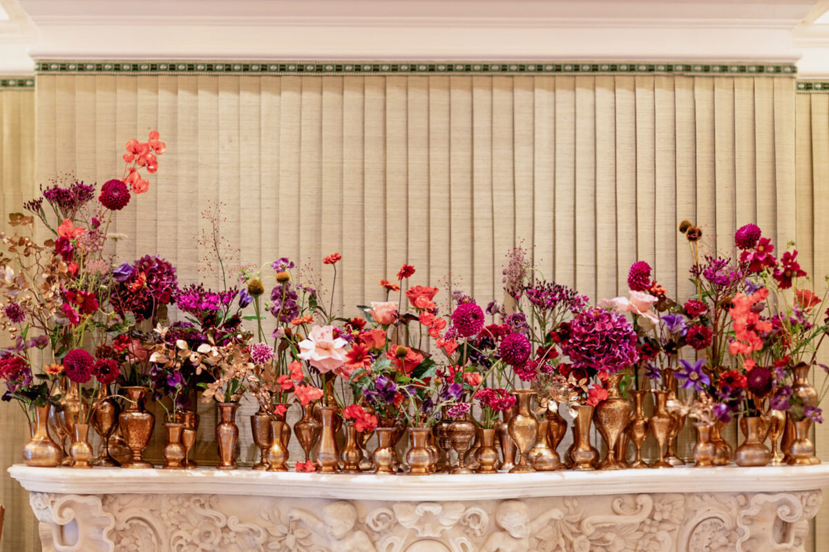 choose flower arrangements for corporate event